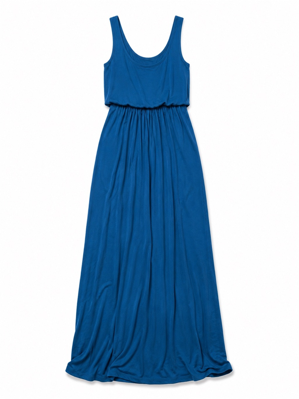 Calvin Klein Royal Blue Scoop-Neck Maxi Dress Crisscross Back Size Small - Picture 3 of 5